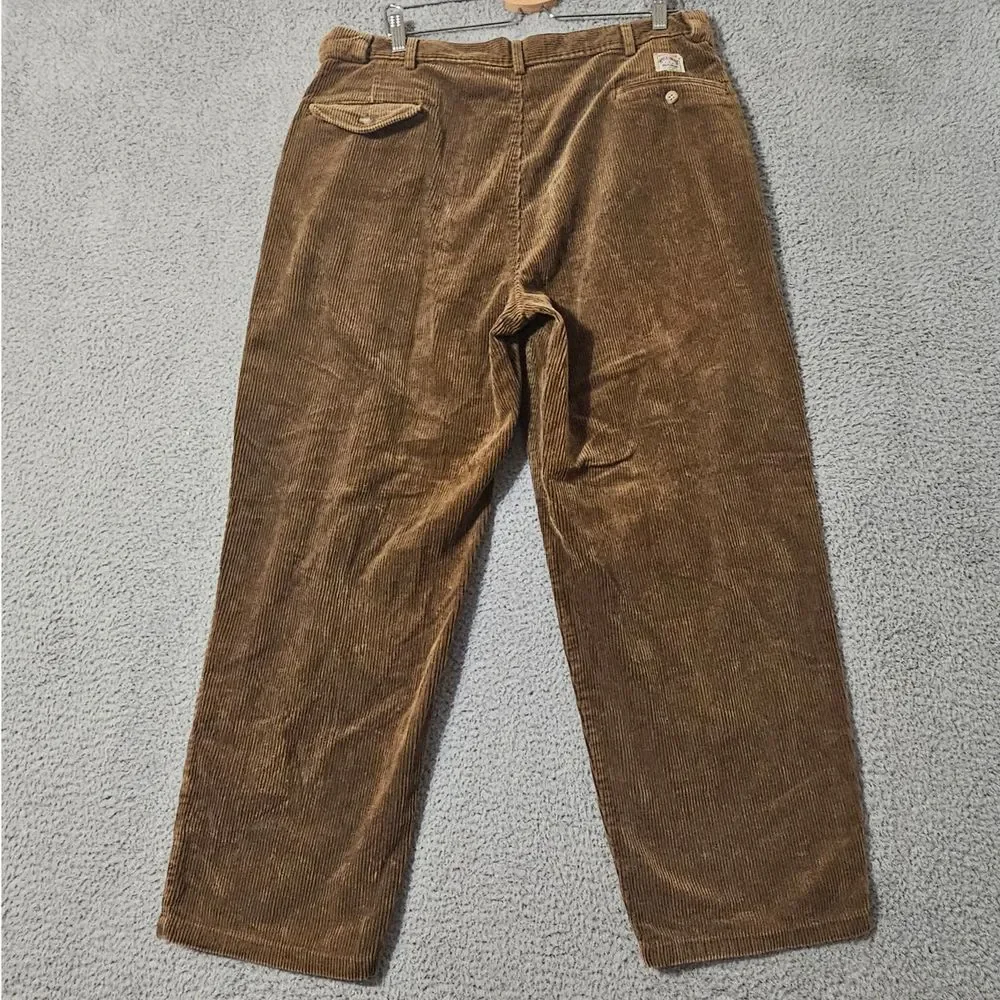 VTG Polo Ralph Lauren Corduroy Cords Pants 38x32 Brown USA‎ Made Fits 37x29 EUC